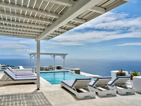 Luxury Villa Panoramic View sea view, in the hills of Agios Lazaros, 7 bedrooms in Mykonos available for sale For Super Rich