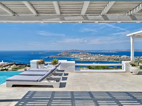 Luxury Villa Panoramic View sea view, in the hills of Agios Lazaros, 7 bedrooms in Mykonos buy for sale For Super Rich