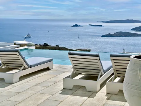 Luxury Villa Panoramic View sea view, in the hills of Agios Lazaros, 7 bedrooms in Mykonos unique for sale For Super Rich
