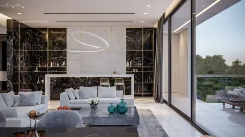 Modern Villa breathtaking sea and mountain views, 5 bedrooms in Limassol Construction plan for sale For Super Rich