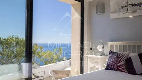 Contemporary Villa overflow swimming pool sea view between Monaco and Saint-Jean Cap Ferrat, 4 bedrooms in Eze expensive rental For Super Rich