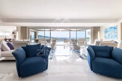 Contemporary  Villa Panoramic Sea Views petanque court, heated pool, 7 bedrooms in Mougins luxury rental For Super Rich