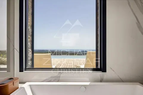 Contemporary Villa  breathtaking sea and hills views 14x4.5m mirror pool, 5 bedrooms in Roquefort Les Pins photos rental For Super Rich