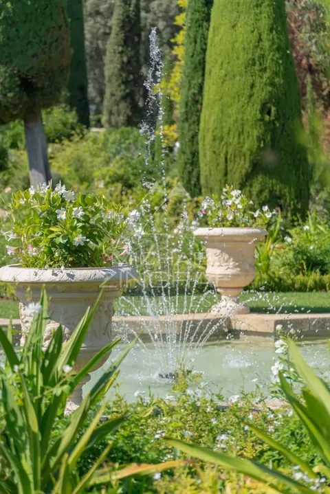 Century Castle ONE-OF-THE-KIND Landscaped garden with unique pool, several bedrooms in Cannes real estate rental For Super Rich