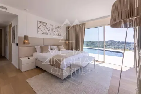 Contemporary  Villa Panoramic Sea Views petanque court, heated pool, 7 bedrooms in Mougins ultra luxury rental For Super Rich