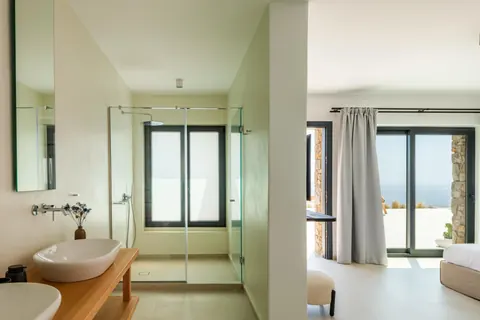 Modern Villa Panoramic View sea view with Infinity Heated Pool, 5 bedrooms in Mykonos ultra luxury rental For Super Rich