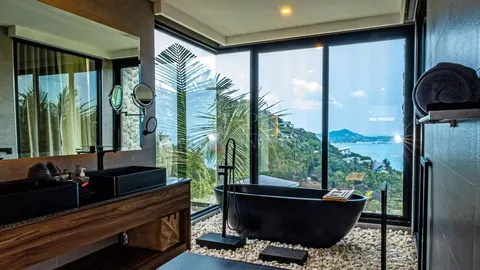 Luxury Villa Stunning sea view long infinity pool, 5 bedrooms in Chaweng Noi, Ko Samui prix rental For Super Rich