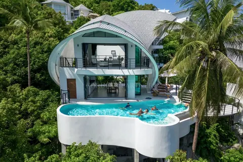 Boutique hotel Villa Spectacular panoramic sea view two refreshing swimming pools, 10 bedrooms in Chaweng Noi, Ko Samui top rental For Super Rich Boutique hotel Villa Spectacular panoramic sea view two refreshing swimming pools, 10 bedrooms in Chaweng Noi, Ko Samui top rental For Super Rich