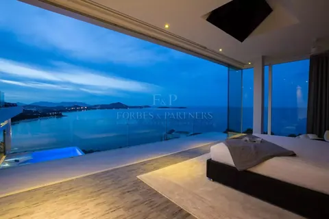 Modern Villa Stunning ocean view Infinity pool, jacuzzi, 6 bedrooms in Chaweng Noi, Ko Samui ultra luxury rental For Super Rich