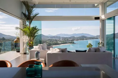 Modern Villa Stunning ocean view Infinity pool, jacuzzi, 6 bedrooms in Chaweng Noi, Ko Samui prix rental For Super Rich