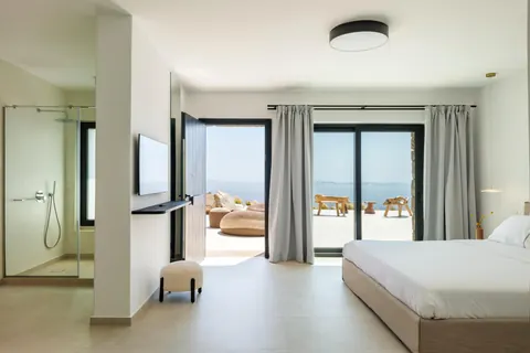 Modern Villa Panoramic View sea view with Infinity Heated Pool, 5 bedrooms in Mykonos real estate rental For Super Rich