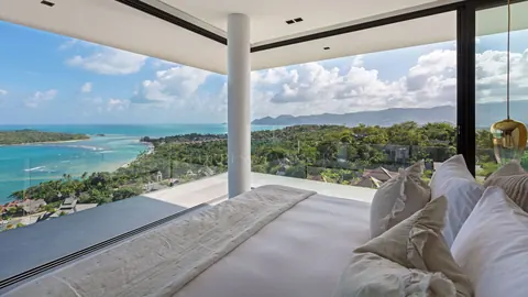 Luxury Villa rooftop terrace 270-degree panoramic view pool, jacuzzi, 9 bedrooms in Choeng Mon, Ko Samui luxury rental For Super Rich