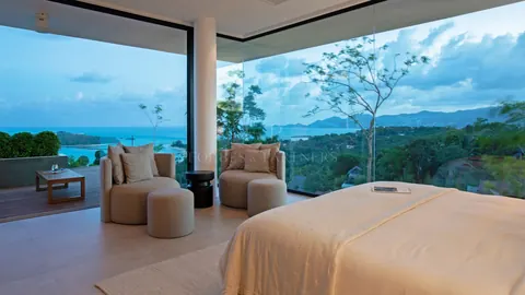 Luxury Villa rooftop terrace 270-degree panoramic view pool, jacuzzi, 9 bedrooms in Choeng Mon, Ko Samui prix rental For Super Rich