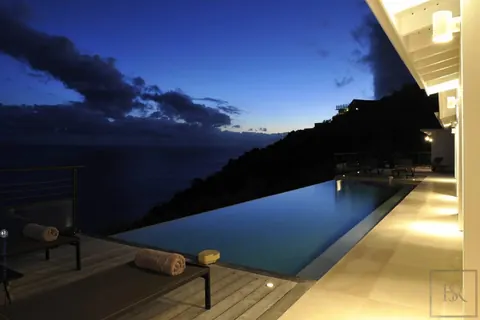 Luxury Villa The View located in Colombier panoramic view of neighboring islands and Gustavia, 4 bedrooms in St Barth