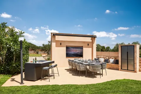 High-end Villa EDEN ROCK largest private pool in Mallorca Panoramic & Sea Views, 5 bedrooms in Ses Salines, Mallorca ultra luxury rental For Super Rich