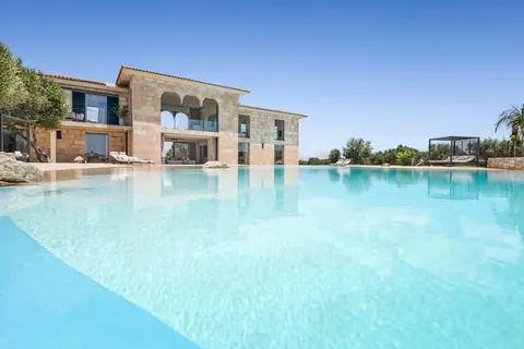 High-end Villa EDEN ROCK largest private pool in Mallorca Panoramic & Sea Views, 5 bedrooms in Ses Salines, Mallorca top rental For Super Rich