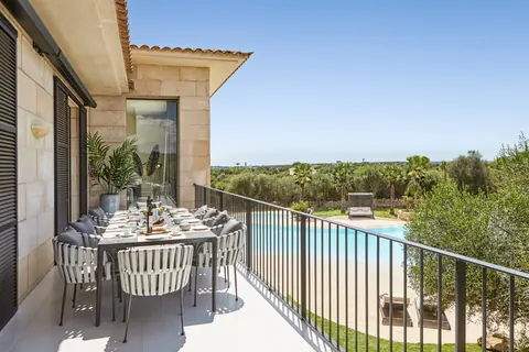 High-end Villa EDEN ROCK largest private pool in Mallorca Panoramic & Sea Views, 5 bedrooms in Ses Salines, Mallorca exclusive rental For Super Rich
