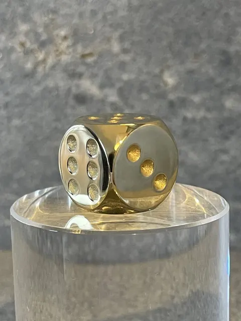 Handmade 18k Gold Designer Dice Luxury for sale For Super Rich