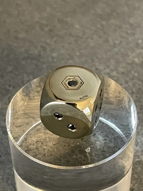 Dice 18k gold & 21 black diamonds price country for sale For Super Rich