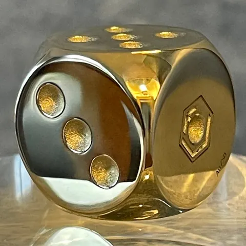 Handmade 18k Gold Designer Dice 0 for sale For Super Rich