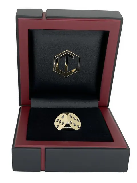 Dice 18k gold & 21 black diamonds Germany for sale For Super Rich