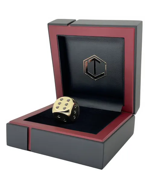 Dice 18k gold & 21 black diamonds ultra luxury for sale For Super Rich