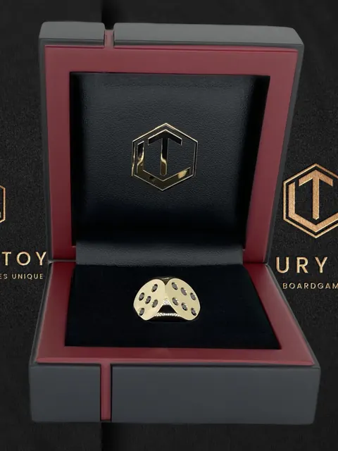 Dice 18k gold & 21 black diamonds 0 for sale For Super Rich