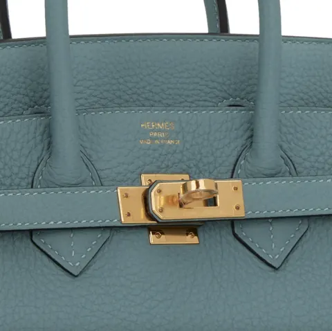Hermès Birkin 25 Bleu Ciel Togo with Gold Hardware USA for sale For Super Rich