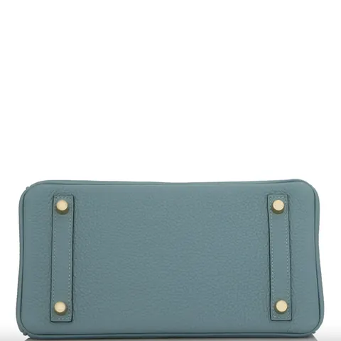 Hermès Birkin 25 Bleu Ciel Togo with Gold Hardware Luxury for sale For Super Rich