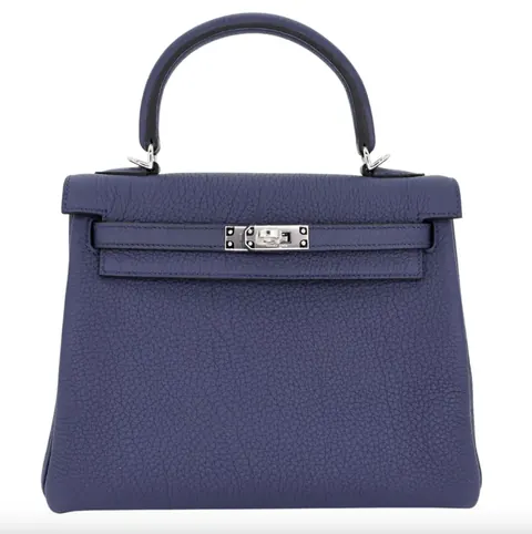 Hermès Kelly 25 Bleu Navy Togo with Palladium Hardware