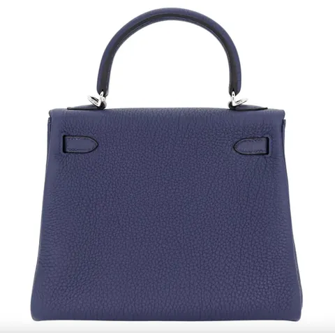Hermès Kelly 25 Bleu Navy Togo with Palladium Hardware 24,000 for sale For Super Rich