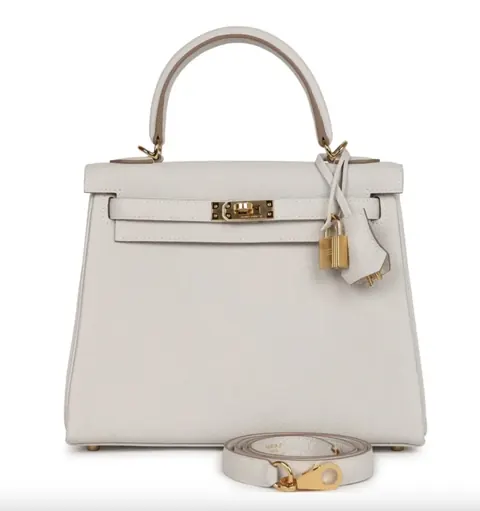 Hermès Kelly 25 Gris Pale Togo with Gold Hardware