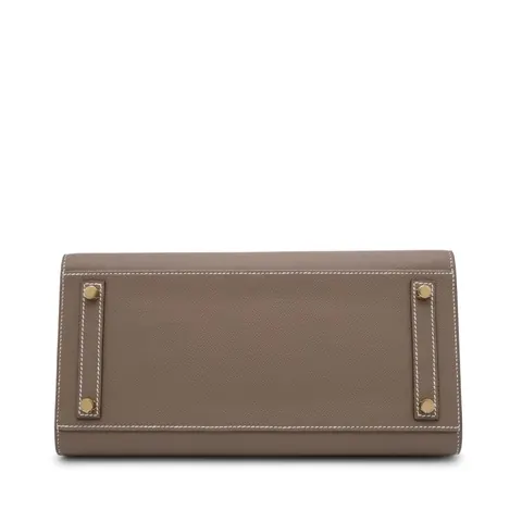 Hermès Birkin 30 Sellier Etoupe Epsom with Gold Hardware Unique for sale For Super Rich