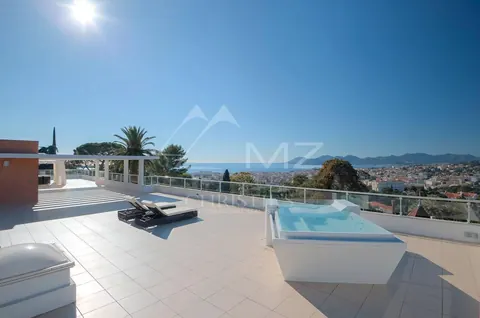 Luxury Villa seaview, nearby the center of Cannes 250 sqm terrace with jacuzzi, 6 bedrooms in Cannes MZILO1071 rental For Super Rich