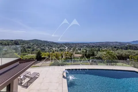 Contemporary  Villa Panoramic Sea Views petanque court, heated pool, 7 bedrooms in Mougins 0 rental For Super Rich
