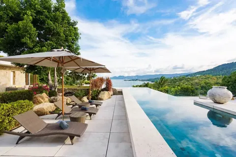 Design Villa SAMUJANA 5-star resort, Tennis court, pool, jacuzzi, 5 bedrooms in Plai Laem, Ko Samui property rental For Super Rich