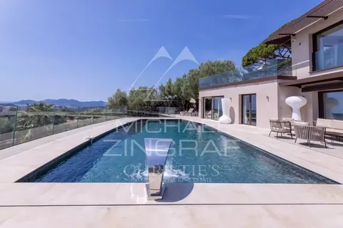Contemporary  Villa Panoramic Sea Views petanque court, heated pool, 7 bedrooms in Mougins available rental For Super Rich