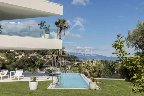 Contemporary Villa 5mn from Monaco panoramic sea view, 5 bedrooms in Beausoleil - French Riviera search rental For Super Rich
