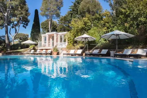 High-end House Exceptional view overlook the sea  Tennis court, Pool, sauna, 4 bedrooms in Saint Jean Cap Ferrat MZILOSJ110 rental For Super Rich