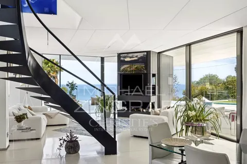Contemporary Villa 5mn from Monaco panoramic sea view, 5 bedrooms in Beausoleil - French Riviera value rental For Super Rich