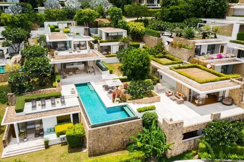 Design Villa SAMUJANA 5-star resort, Tennis court, pool, jacuzzi, 5 bedrooms in Plai Laem, Ko Samui