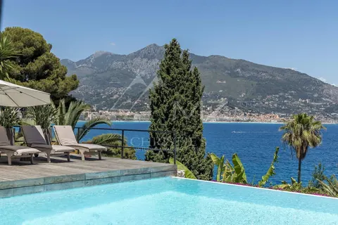 Design Villa spectacular sea views uniquely and tastefully furnished, 5 bedrooms in Roquebrune Cap Martin deal rental For Super Rich