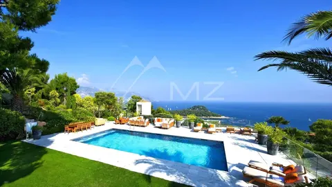 Modern Villa terrace panoramic sea view gym Technogym machines, 7 bedrooms in Saint Jean Cap Ferrat