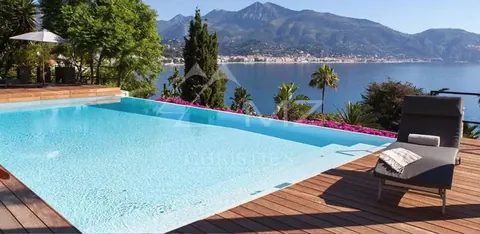 Design Villa spectacular sea views uniquely and tastefully furnished, 5 bedrooms in Roquebrune Cap Martin value rental For Super Rich