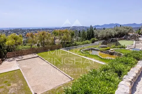 Contemporary  Villa Panoramic Sea Views petanque court, heated pool, 7 bedrooms in Mougins property rental For Super Rich