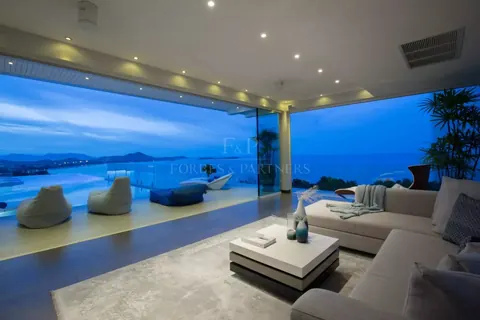 Modern Villa Stunning ocean view Infinity pool, jacuzzi, 6 bedrooms in Chaweng Noi, Ko Samui price rental For Super Rich