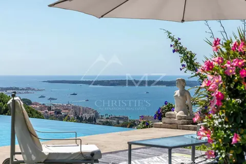 Premium Villa 30 meters infinity pool unique sea view, 4 bedrooms in Cannes vacation rental For Super Rich