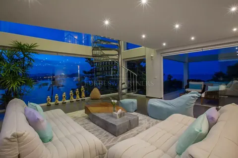 Modern Villa Stunning ocean view Infinity pool, jacuzzi, 6 bedrooms in Chaweng Noi, Ko Samui deal rental For Super Rich
