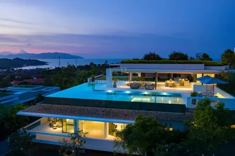Luxury Villa Samujana 27 Domaine views overlooking the Gulf of Thailand, 4 bedrooms in Plai Laem, Ko Samui