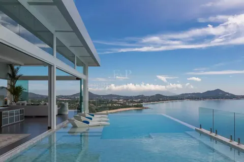 Modern Villa Stunning ocean view Infinity pool, jacuzzi, 6 bedrooms in Chaweng Noi, Ko Samui search rental For Super Rich